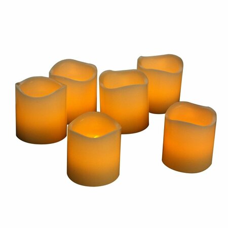 ECOGECKO Real Wax LED Votive Candles & Premium Quality Flameless Candles with Timer - Set of 6, 6PK 87032-06